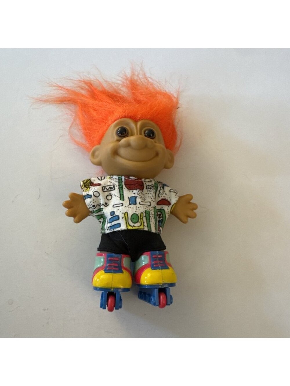 Vintage Russ Troll Doll Rollerblade Skater with Orange Hair J3